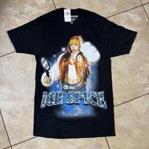 Ice Spice Mirror Portrait T-Shirt SMALL Black New
